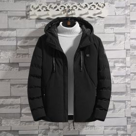 11-zone Heating Jacket Winter USB Carbon Fiber Heating (Option: Black single fourzone-M)