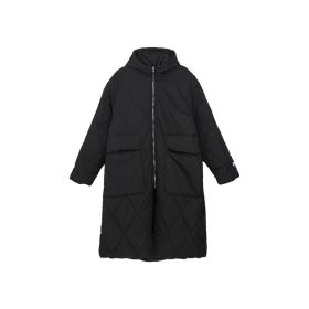 Small Group Splicing Fake Two Medium-length Trench Coats (Option: Black-M)
