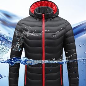 Intelligent Heating Cotton-padded Clothes Charging Heating (Option: Black Dual Control 11 Zone-S)