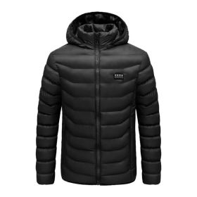 Winter Smart Heating Clothes For Men And Women (Option: Black-S)