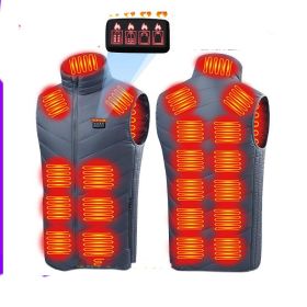 Smart Constant Temperature Self-heating Vest USB Charging (Option: Gray-S)