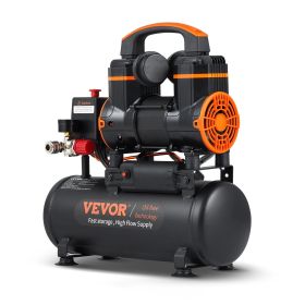 VEVOR Air Compressor 6.3 Gallon 1450W 3.35 CFM@ 90PSI 70 dB Ultra Quiet Oil Free (Capacity: 9 L)